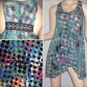 CAbi Pixel dots waporware shift dress